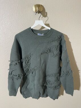 NWT Aelfric Eden green distressed sweater